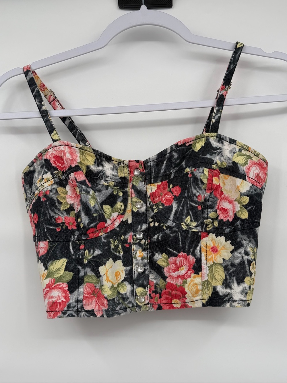 Charlotte Russe Y2K floral crop top